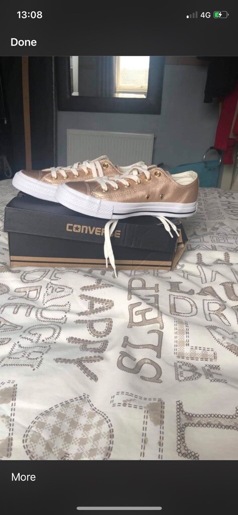 rose gold converse size 5